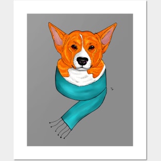 Winter Corgi Posters and Art